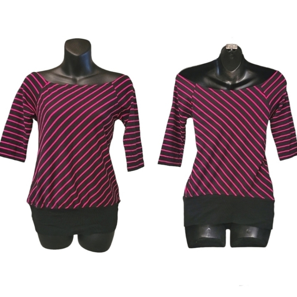 Y2K Lux Boatneck Top Sz M